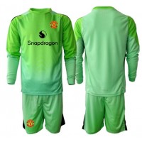 Stroje piłkarskie Manchester United Bramkarskie Koszulka Trzeciej dla dzieci 2025-26 Długi Rękaw (+ szorty)
